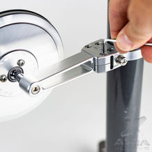 Load image into Gallery viewer, 5″ Round Convex Glass Side Mirror with 1.5″ Extended Billet Arm
