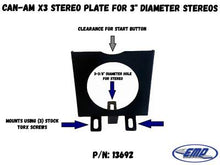 Load image into Gallery viewer, CAN-AM X3 STEREO PLATE FOR 3" STEREO OR GAGE
