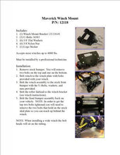 Load image into Gallery viewer, Maverick Winch Mount
