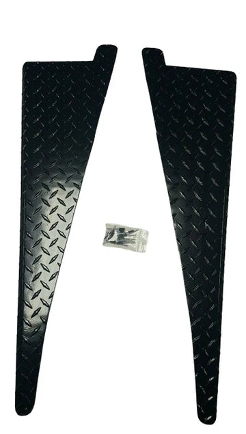 JEEP CJ7 DIAMOND PLATE FENDER TOP COVERS 45° bend 1/2