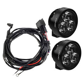 Denali D3 LED Driving Light Kit with Standard Powersports Harness