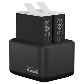 GoPro HERO9 Black/HERO10 Black/HERO11 Black/HERO12 Black Camera Dual Battery Charger + Enduro Batteries