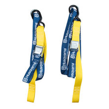 Load image into Gallery viewer, Husqvarna Soft Tie Downs with Clips Blue/Yellow
