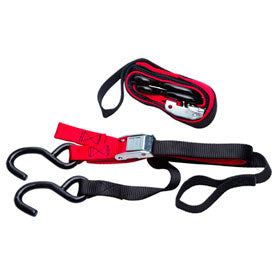 Progrip Soft-Grip Tie Downs w/Soft Hook Black/Red