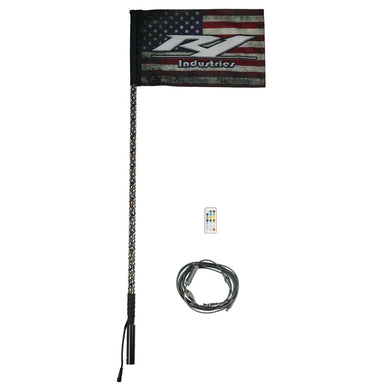 REMOTE 4 FOOT WILDCAT EXTREME LED LIGHT WHIP (Gen 4 Single) - R1 Industries whips