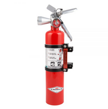 Load image into Gallery viewer, QUICK RELEASE FIRE EXTINGUISHER MOUNT W/ 2.5LB HALOTRON EXTINGUISHER
